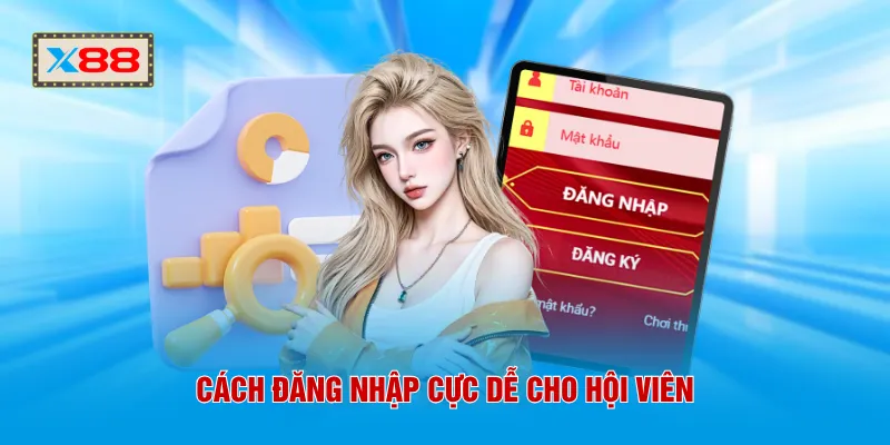 Cách đăng nhập cực dễ cho hội viên